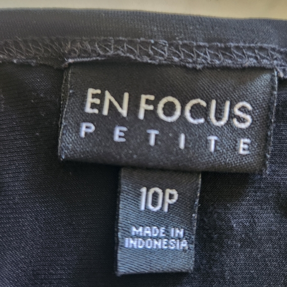 Enfocus V-Neck EUC Size 10 Black Mini Dress - Picture 3 of 13